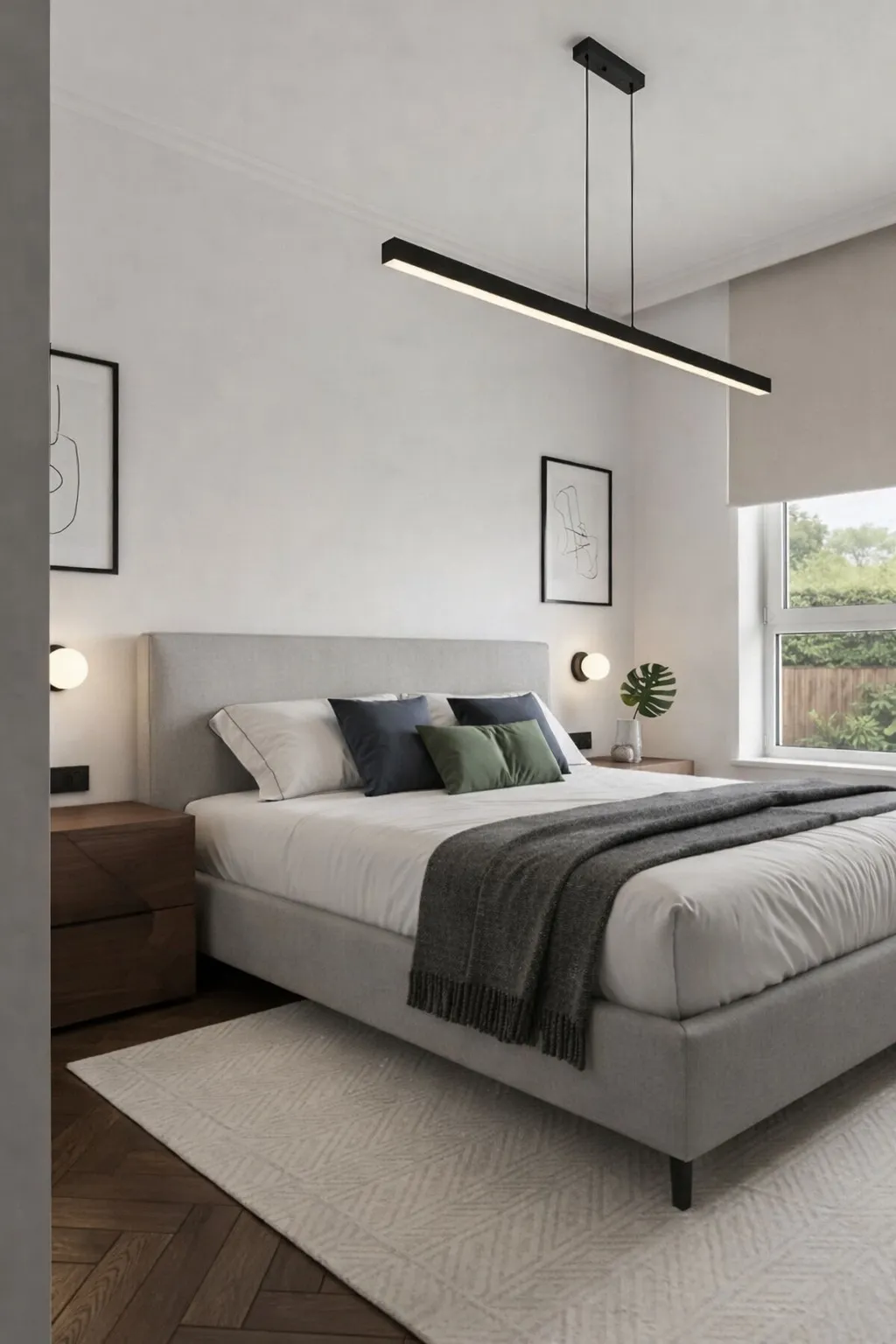 ремонт спальни в частном доме фото master спальня дом 120 м2 КП Рижский парк интерьер спальни