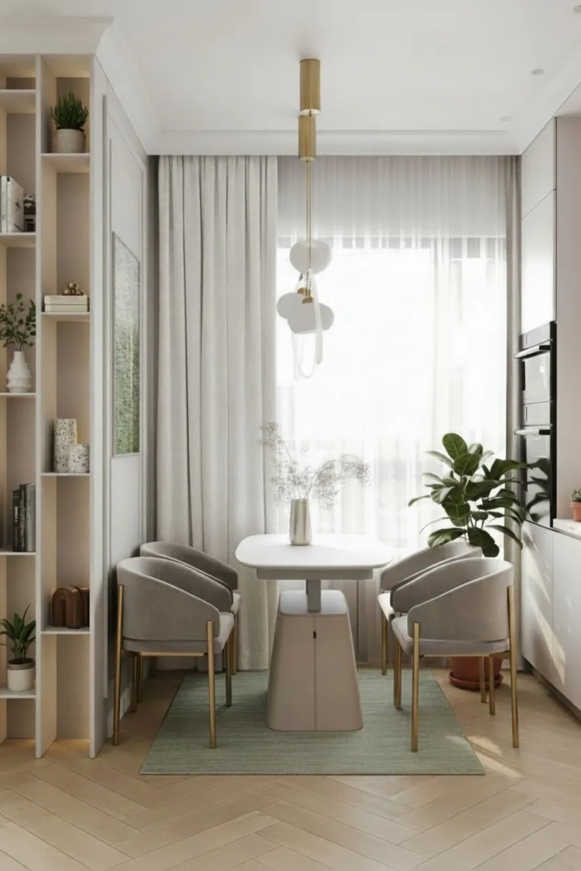 Обеденная зона после ремонта в квартире ЖК Symbol Москва