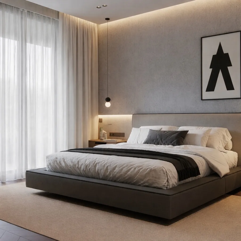 Спальня после дизайнерского ремонта дома 142 м² КП Павловы Озёра