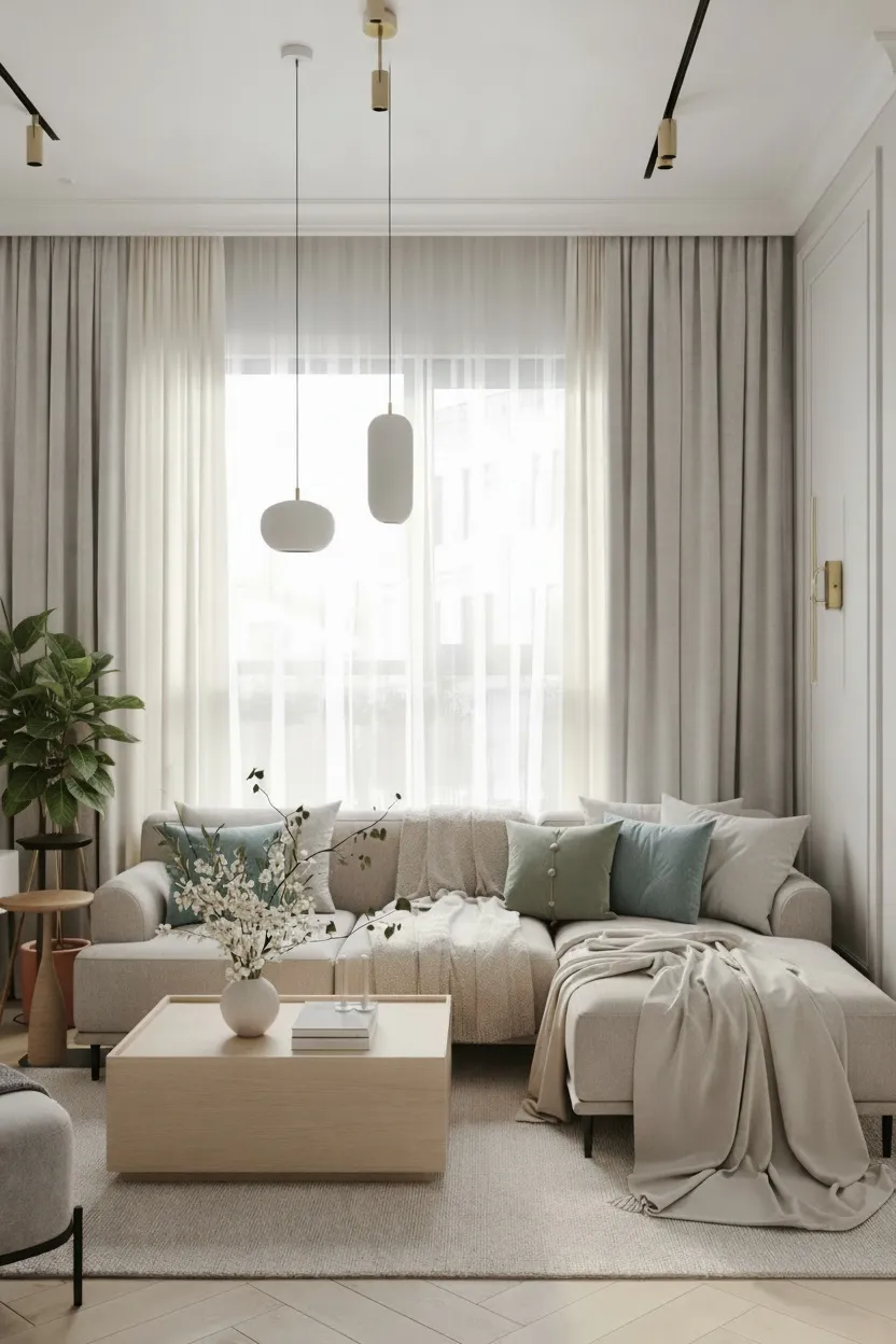 Гостиная после ремонта в квартире 35,4 м² ЖК Symbol Москва